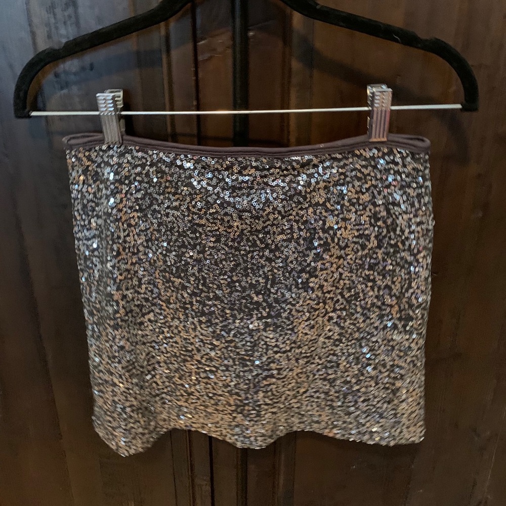 Sparkly silver skirt sparkles are in!